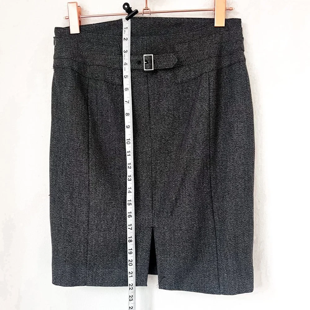 express dark grey pencil skirt w/side zip 6 - Picture 3 of 7